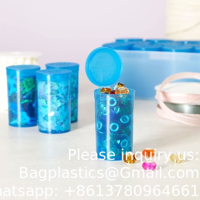 250 Pack Empty Pill Bottles with Caps, Plastic 13 Dram Medicine Vials for Prescription Medication, Supplements