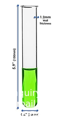 Borosilicate Glass Serological Test Tubes with Black Bakelite Screw Caps Silicon Liners, Vol.30ml 20x150mm
