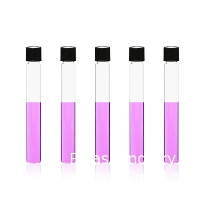 Borosilicate Glass Serological Test Tubes with Black Bakelite Screw Caps Silicon Liners, Vol.30ml 20x150mm
