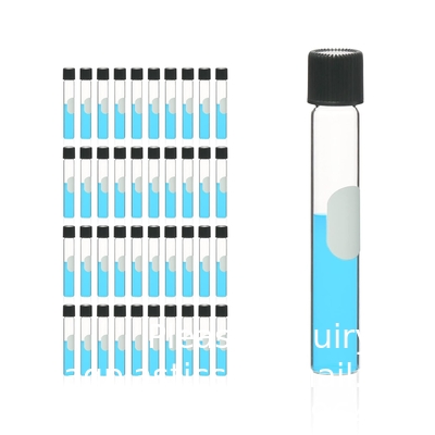 Borosilicate Glass Serological Test Tubes with Black Bakelite Screw Caps Silicon Liners, Vol.30ml 20x150mm