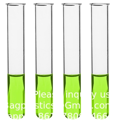 Borosilicate Glass Serological Test Tubes with Black Bakelite Screw Caps Silicon Liners, Vol.30ml 20x150mm