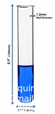 Test Tubes, 50ml - Borosilicate 3.3 Glass - 1.2mm Thick Walls, Beaded Rim - Superior Heat &amp; Chemical Durability