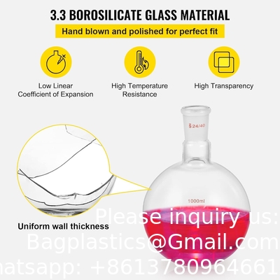 Laboratory Glassware 24/40 Chemistry Glassware 32PCS Chemistry Lab Glassware Kit Distillations Separation