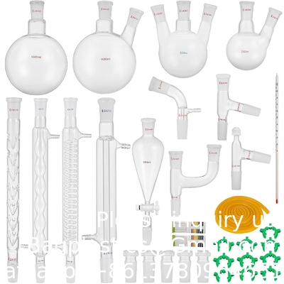 Laboratory Glassware 24/40 Chemistry Glassware 32PCS Chemistry Lab Glassware Kit Distillations Separation