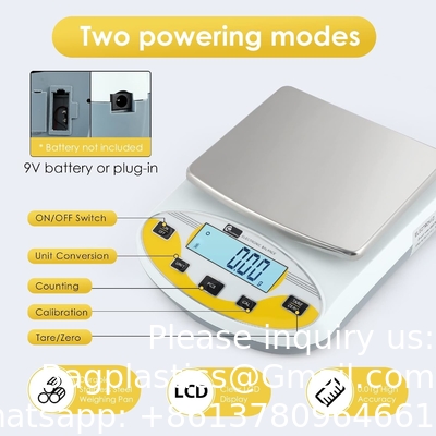 Lab Scale Laboratory Analytical Electronic Balance Digital Scale Pharmacy Jewelry Scale 110V Calibrated(5000g,