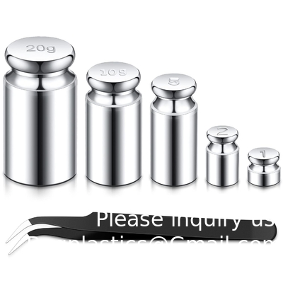1g 2g 5g 10g 20g Gram Set For Digital Scale Balance And 1 Piece Calibration Weight Tweezer, Silver