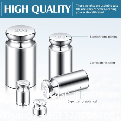 1g 2g 5g 10g 20g Gram Set For Digital Scale Balance And 1 Piece Calibration Weight Tweezer, Silver