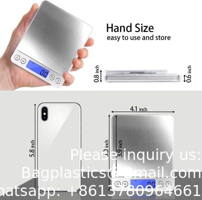 Digital Kitchen Scale 3000g/ 0.1g, Pocket Food Scale 6 Measure Modes, LCD, Tare, Digital Scale Grams And Ounces