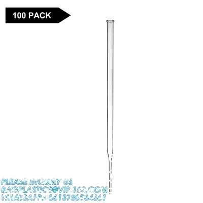 Glass Dropper Pipettes, Thick Borosilicate Glass Dropping Pipettes 3ml Non-Graduated Liquid Transfer Pipettes for Lab