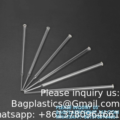 Glass Dropper Pipettes, Thick Borosilicate Glass Dropping Pipettes 3ml Non-Graduated Liquid Transfer Pipettes for Lab