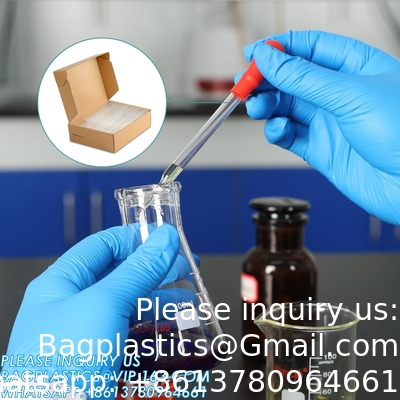 Glass Dropper Pipettes, Thick Borosilicate Glass Dropping Pipettes 3ml Non-Graduated Liquid Transfer Pipettes for Lab