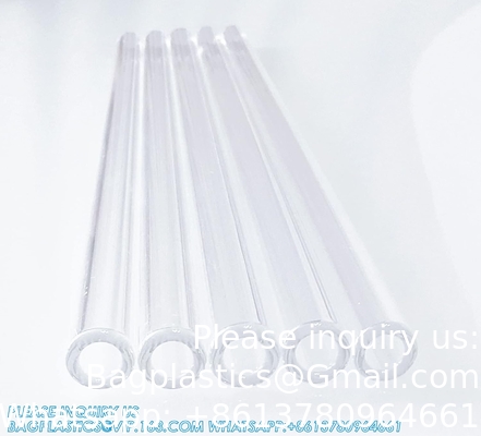 4 Inch Long 10 Pieces Glass Borosilicate Blowing Tubes 12 Mm OD 2mm Thick Wall Tubing, Clear Tubes For Art DIY