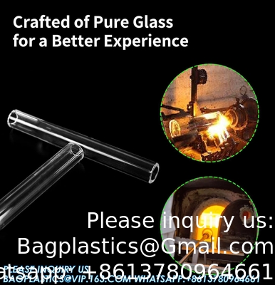 4 Inch Long 10 Pieces Glass Borosilicate Blowing Tubes 12 Mm OD 2mm Thick Wall Tubing, Clear Tubes For Art DIY