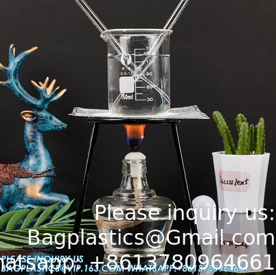 Glass Alcohol Lamp Set Lab Alcohol Burner Lamp 150ml Glass Alcohol Lamp And Stand Kit Including Alcohol Lamp, Tripod