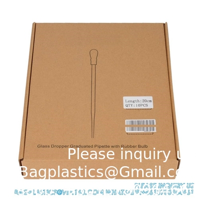 Glass Dropper Pipettes, Thick Borosilicate Glass Dropping Pipettes 3ml Non-Graduated Liquid Transfer Pipettes