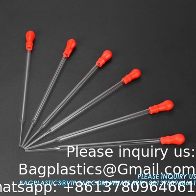 Glass Dropper Pipettes, Thick Borosilicate Glass Dropping Pipettes 3ml Non-Graduated Liquid Transfer Pipettes