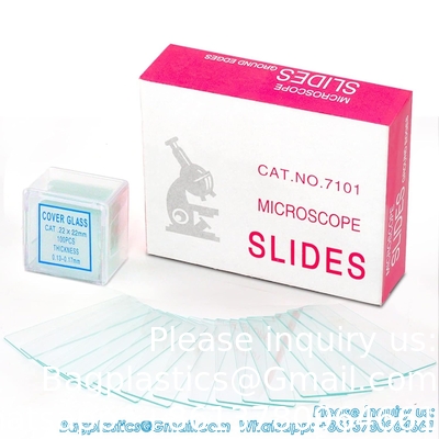 Microscope Slides And Covers, Blank Glass Slides For Microscope Set - 50 Slides, 100 Coverslips - For Microscopy