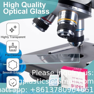 Microscope Slides And Covers, Blank Glass Slides For Microscope Set - 50 Slides, 100 Coverslips - For Microscopy