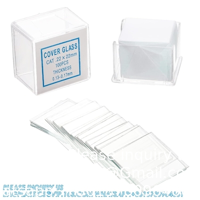 Microscope Slides And Covers, Blank Glass Slides For Microscope Set - 300 Slides, 300 Coverslips, For Microscopy