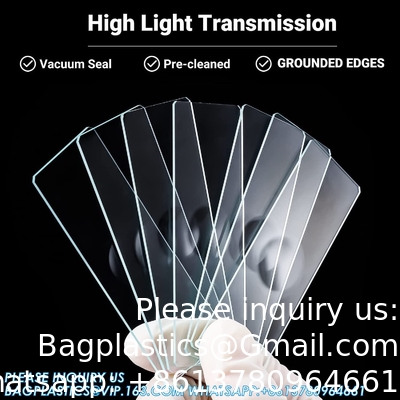 Microscope Slides Concave, Single Concave 50pcs Glass Slide With Depression For Wet Specimen, Lab Sample Observe