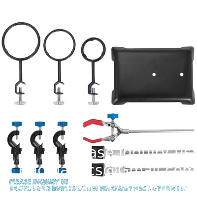 Laboratory Grade Metalware Set - Support Stand Premium Iron Material Laboratory Stand Support Lab Clamp Flask Clamp