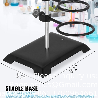 Laboratory Grade Metalware Set - Support Stand Premium Iron Material Laboratory Stand Support Lab Clamp Flask Clamp
