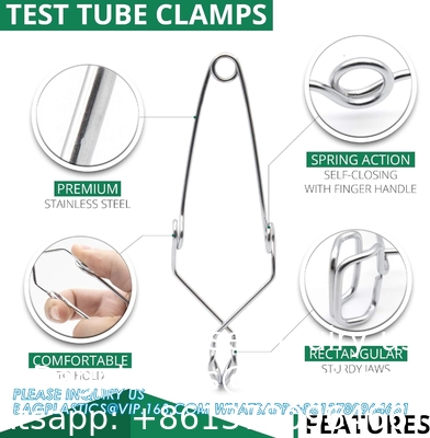 Labwares Essential Lab Tools Starter Pack - Crucible Beaker Tongs Lab Spatula Scoop Spoon Test Tube Clamps Sterilizer