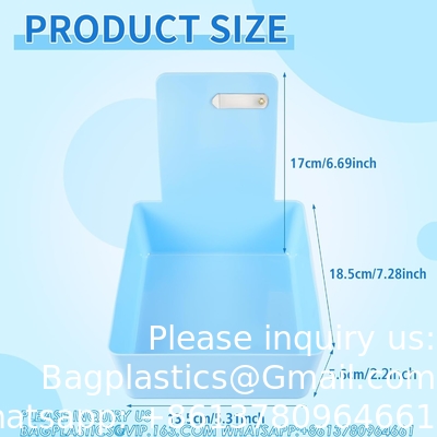 Dental Working Lab Pan, Dental Lab Work Case, Medium Plastic Pans With Stainless Steel Clip For Holding Job Cards