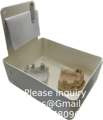 Dental Working Lab Pan, Dental Lab Work Case, Medium Plastic Pans With Stainless Steel Clip For Holding Job Cards