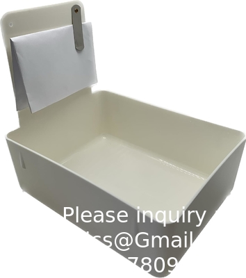 Dental Working Lab Pan, Dental Lab Work Case, Medium Plastic Pans With Stainless Steel Clip For Holding Job Cards