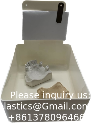 Dental Working Lab Pan, Dental Lab Work Case, Medium Plastic Pans With Stainless Steel Clip For Holding Job Cards
