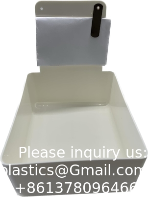 Dental Working Lab Pan, Dental Lab Work Case, Medium Plastic Pans With Stainless Steel Clip For Holding Job Cards