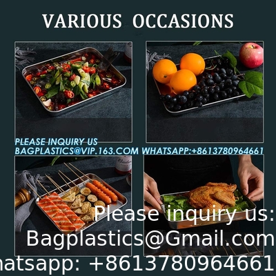Stainless Steel Tray Non Toxic Heavy Duty Thickening Pan For Kitchen Baking, Lab Instrument, Dental, Medical Surgical