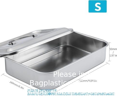 Medical Surgical Trays Stainless Steel Dental Instruments Tray Organizer Holder Sterilization Plate Trays Boxs