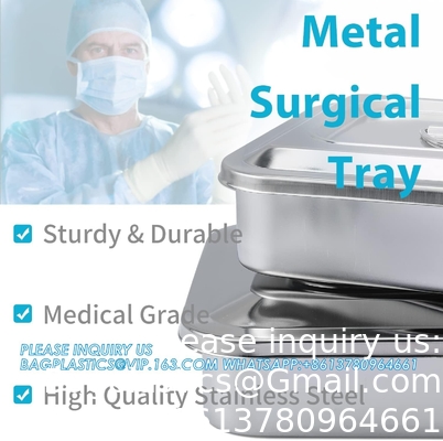 Medical Surgical Trays Stainless Steel Dental Instruments Tray Organizer Holder Sterilization Plate Trays Boxs