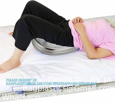 Stable Bedpan Heavy Duty Smoothed Countoured for Bed-Bound Patient,Stainless Steel Bed pan for Medical Centers