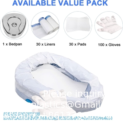 Stable Bedpan Heavy Duty Smoothed Countoured for Bed-Bound Patient,Stainless Steel Bed pan for Medical Centers