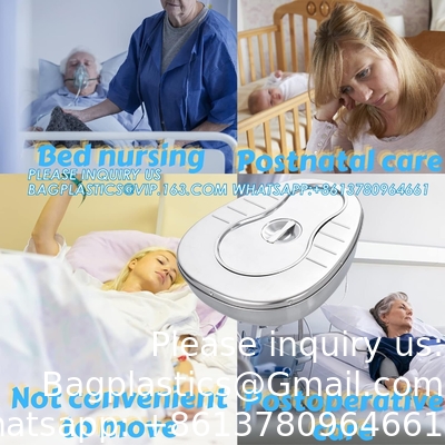 Stable Bedpan Heavy Duty Smoothed Countoured for Bed-Bound Patient,Stainless Steel Bed pan for Medical Centers