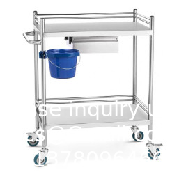Lab Rolling Cart 3 Shelves Shelf Stainless Steel Rolling Cart Catering Dental Utility Cart Commercial Wheel Dolly