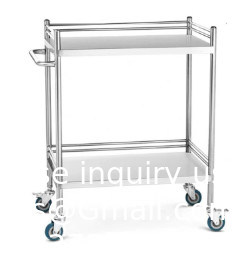 Lab Rolling Cart 3 Shelves Shelf Stainless Steel Rolling Cart Catering Dental Utility Cart Commercial Wheel Dolly