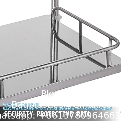 Lab Rolling Cart 3 Shelves Shelf Stainless Steel Rolling Cart Catering Dental Utility Cart Commercial Wheel Dolly