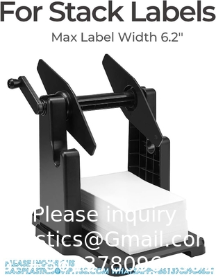 External Rolls Label Holder, 2 In 1 Fan-Fold Stack Paper Holder For Desktop Thermal Label Printer