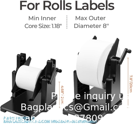 External Rolls Label Holder, 2 In 1 Fan-Fold Stack Paper Holder For Desktop Thermal Label Printer