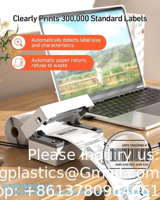 4x6 USB Thermal Label Printer, Desktop Barcode Label Printer For Shipping Packages Home Small Business