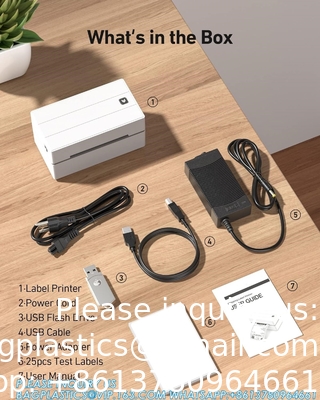 4x6 USB Thermal Label Printer, Desktop Barcode Label Printer For Shipping Packages Home Small Business