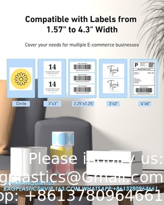 4x6 USB Thermal Label Printer, Desktop Barcode Label Printer For Shipping Packages Home Small Business