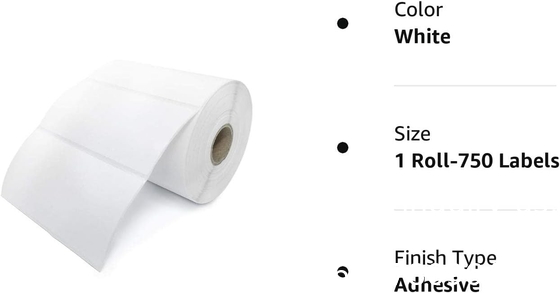 4&quot; X 2&quot; (102 Mm X 51 Mm) Barcode Shipping &amp; Multipurpose Labels, Premium Adhesive &amp; Perforated Label Printer