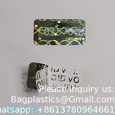 Authentic Hologram Labels/Stickers Silver Transfer Tamper Evident Security Warranty Void Seals/Stickers High Security