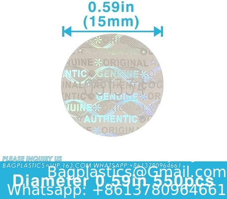 Authentic Hologram Labels/Stickers Silver Transfer Tamper Evident Security Warranty Void Seals/Stickers High Security