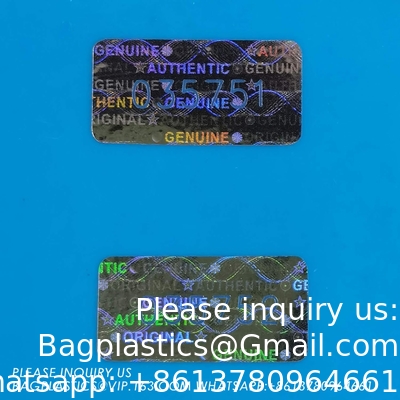 Authentic Hologram Labels/Stickers Silver Transfer Tamper Evident Security Warranty Void Seals/Stickers High Security